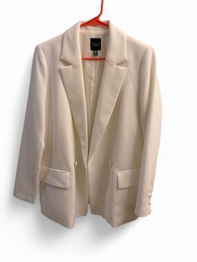 ELLA Rafaella White Ivory Longline Blazer Jacket Size M NWOT